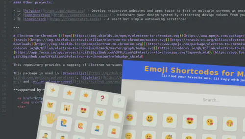 Emoji Shortcodes For Markdown